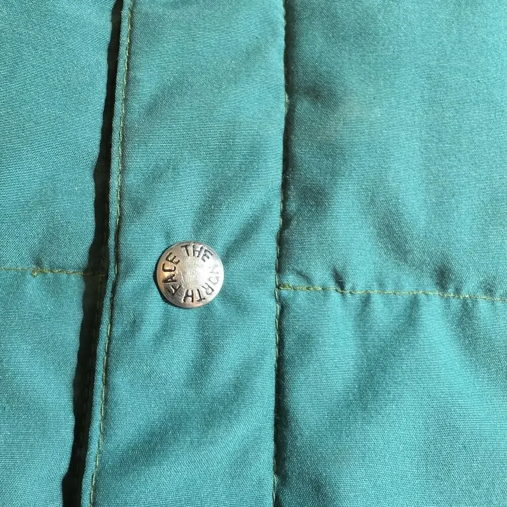 Vintage 70s 80s The North Face Quilted Puffer Green Jacket Brown Label Men's M